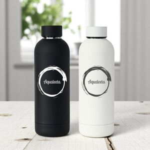 Bundle Of Aqualeeta Black and White Water Bottle Set